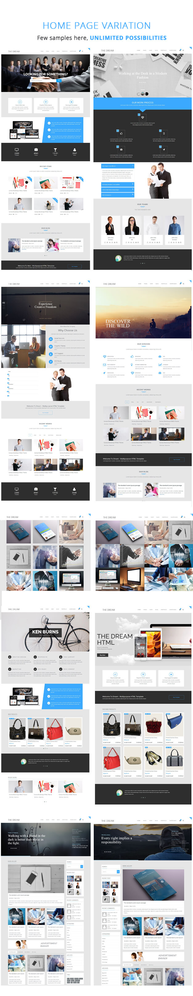 The Dream Multipurpose Responsive HTML5 Template